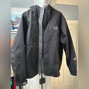 Sorel Black and Gray Hooded Jacket LG